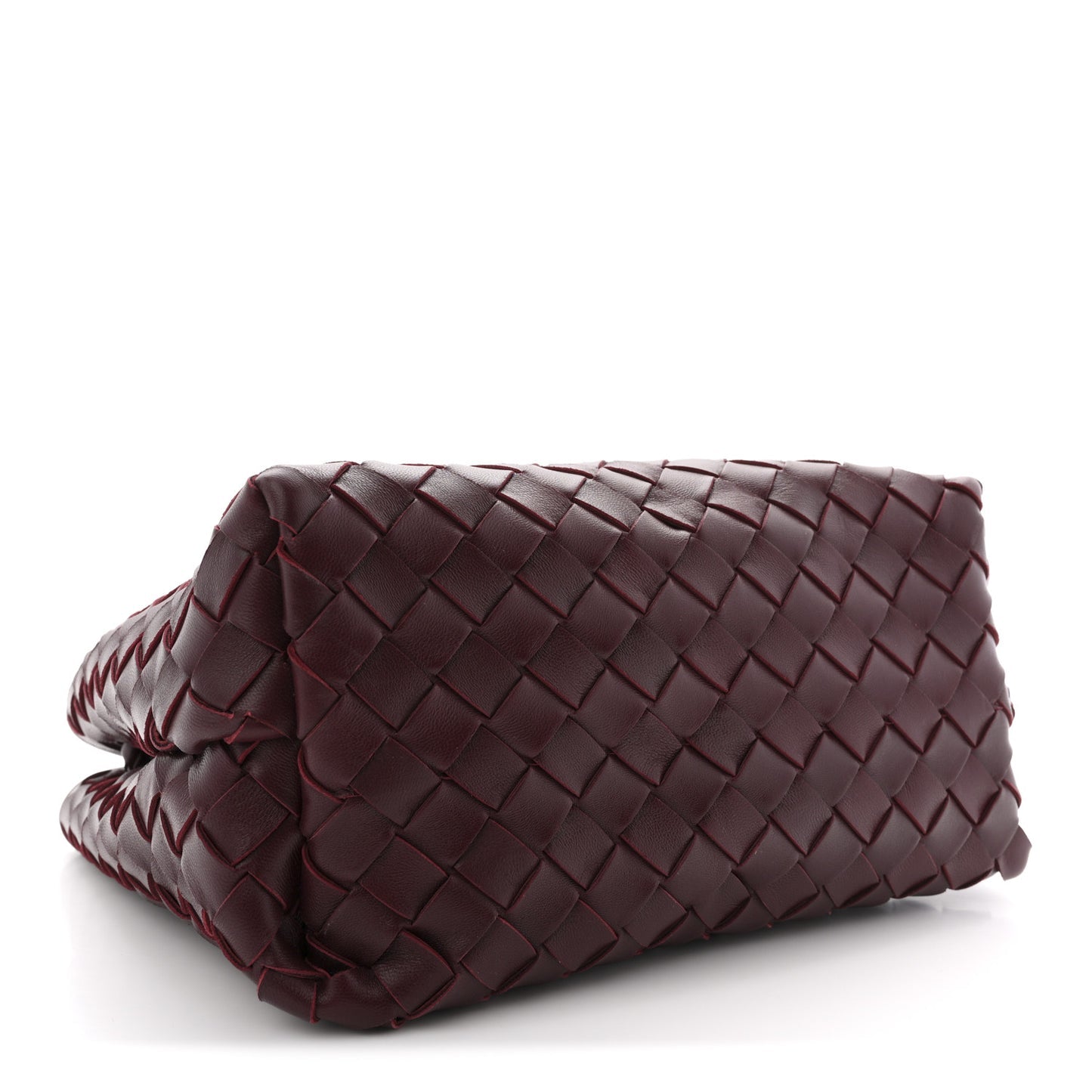 Bottega Veneta Small Andiamo Shoulder Bag Barolo Red Nappa Intrecciato Gold Knot – PRELOOV
