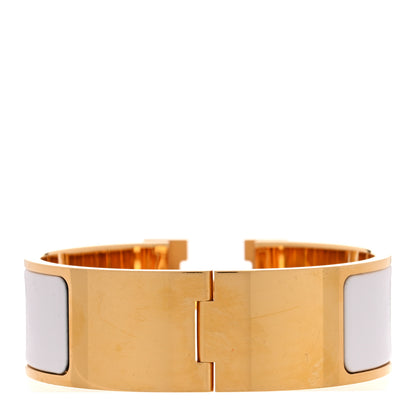 Hermes Wide Clic Clac H Bracelet PM White image 3