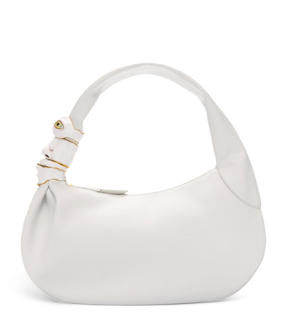 Schiaparelli Calfskin Soufflé Baguette Shoulder Bag White – PRELOOV