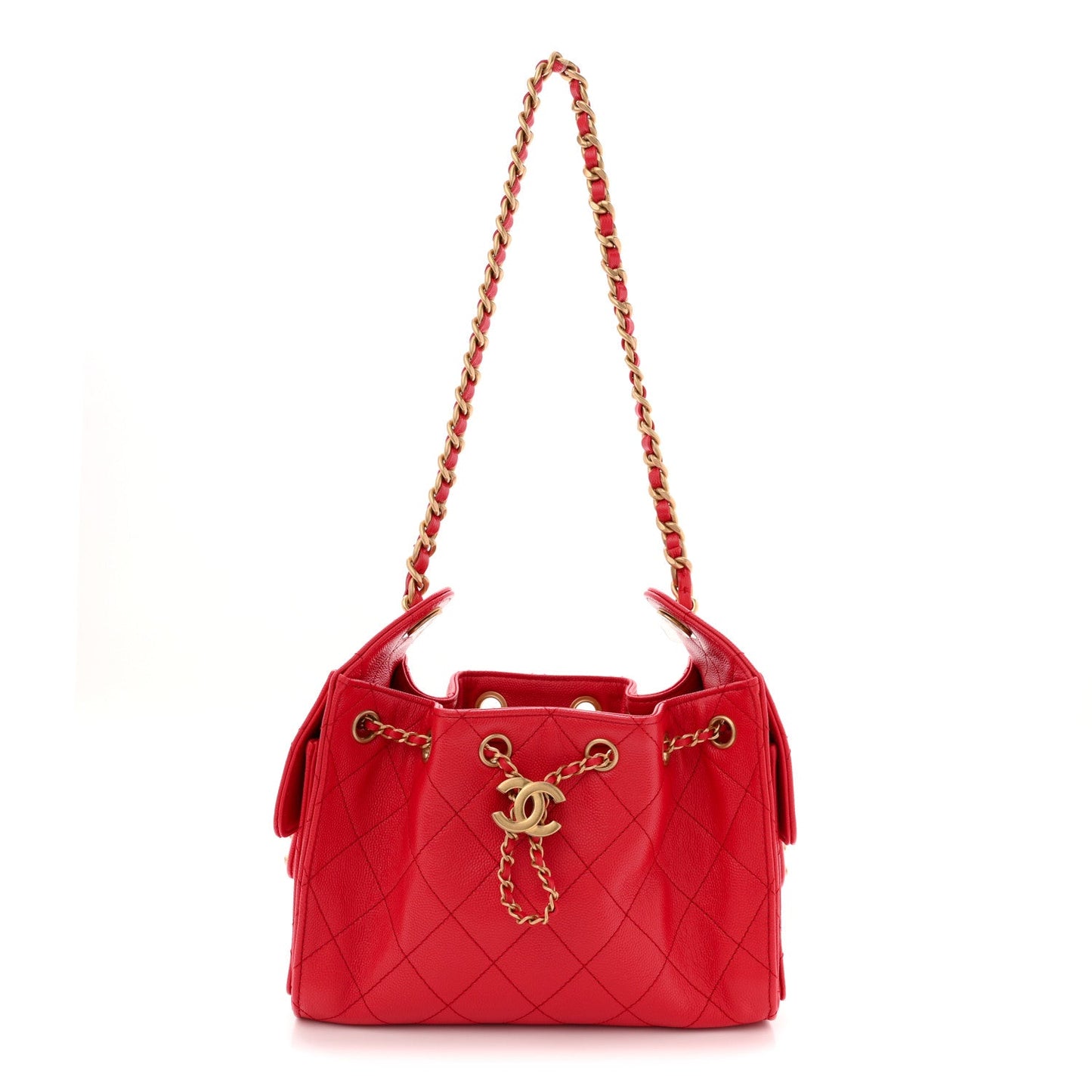 Chanel Caviar Quilted Mini Chanel 25 Handbag Red 2026 – PRELOOV