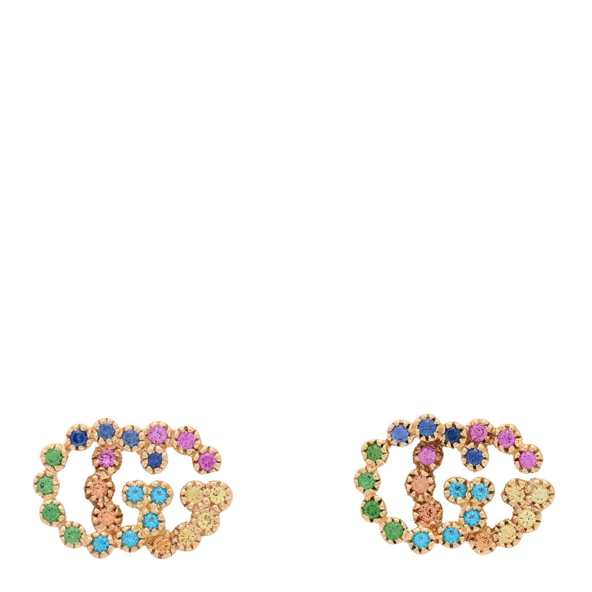 Gucci Running G Stud Earrings Yellow Gold image 1