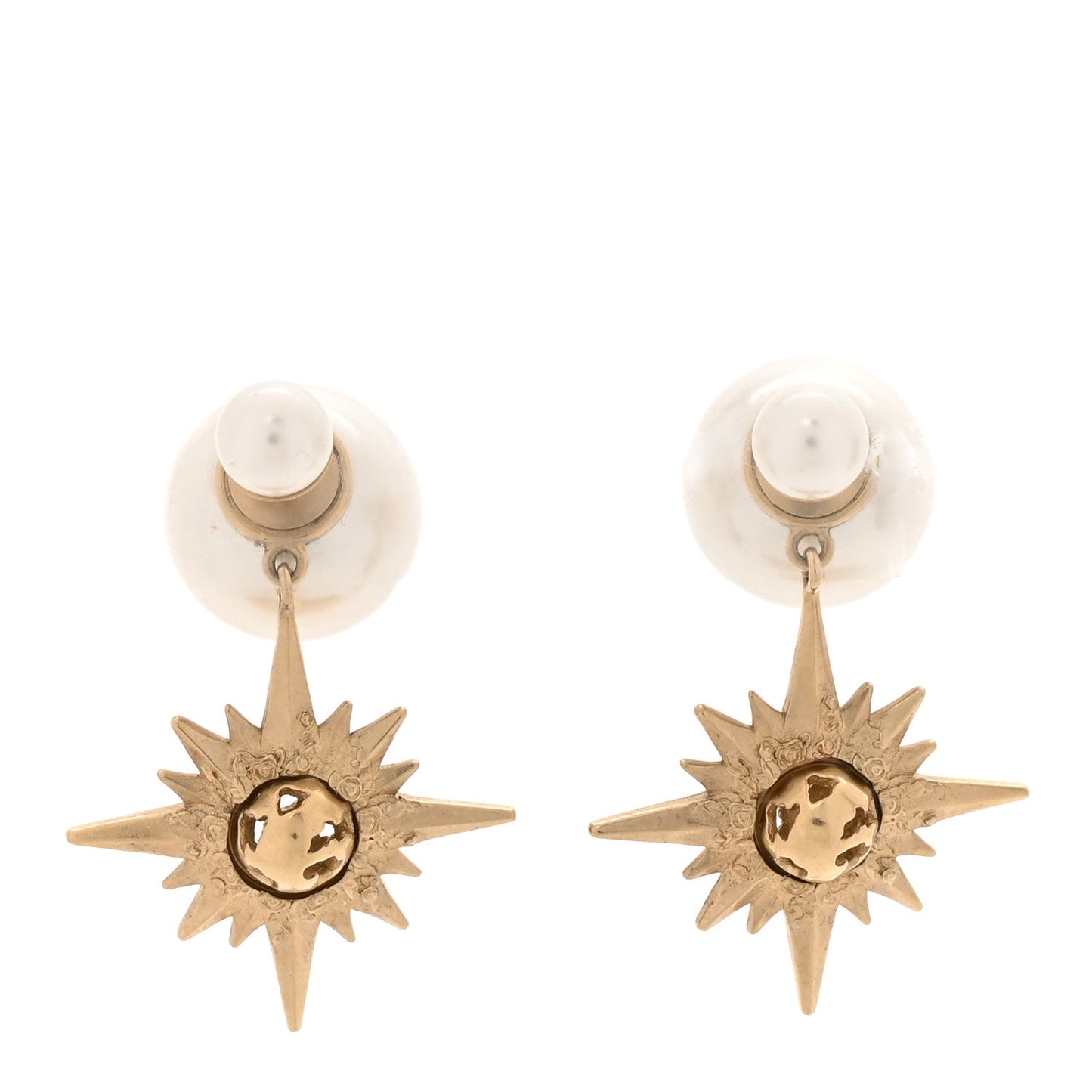 Christian Dior Celestial Star Tribal Earrings Gold image 1
