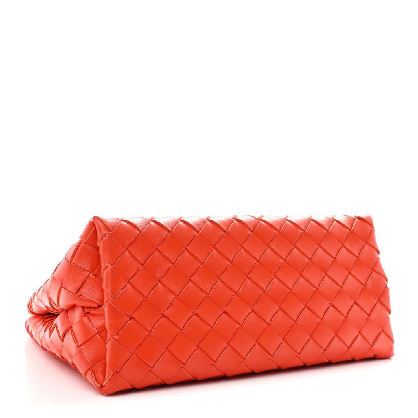 Bottega Veneta Small Andiamo With Chain Shoulder Bag Orange Nappa Intrecciato Gold Chain – PRELOOV
