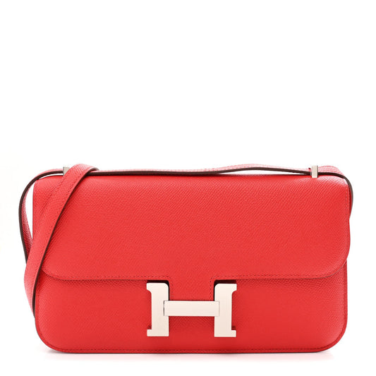 Hermès Epsom Constance Elan 25 Rouge Radieux