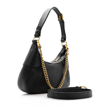 Gucci Small Aphrodite Shoulder Bag Black Goatskin image 3