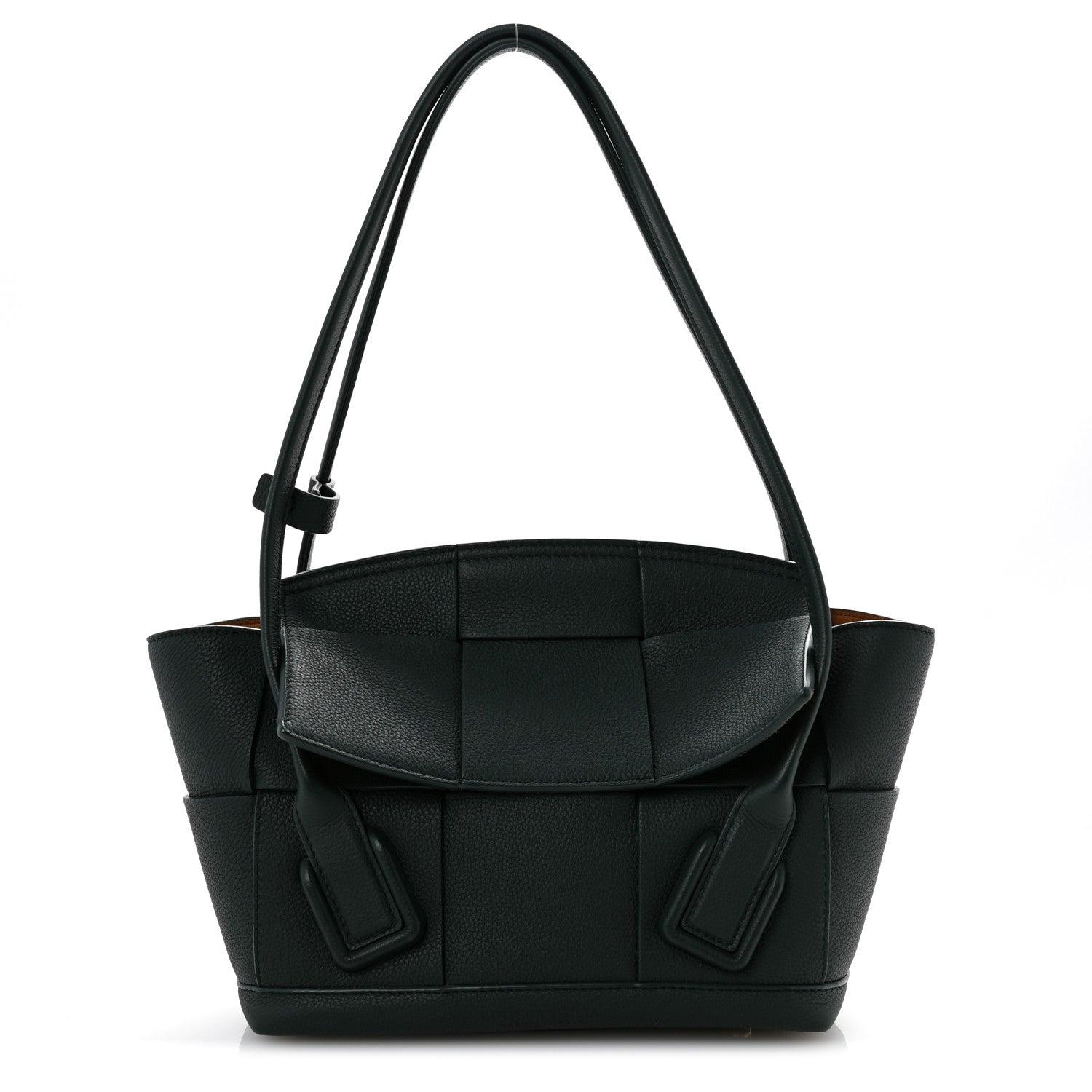 Bottega Veneta Grained Calfskin Maxi Intrecciato Small Arco Pine Green 2026 PRELOOV foto 1