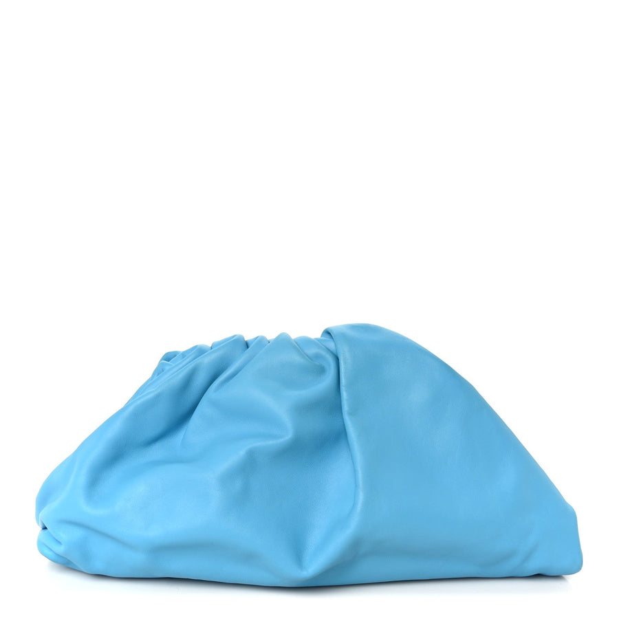 Bottega Veneta Smooth Butter Calf The Pouch Oversized Clutch Sky Blue 2026 PRELOOV