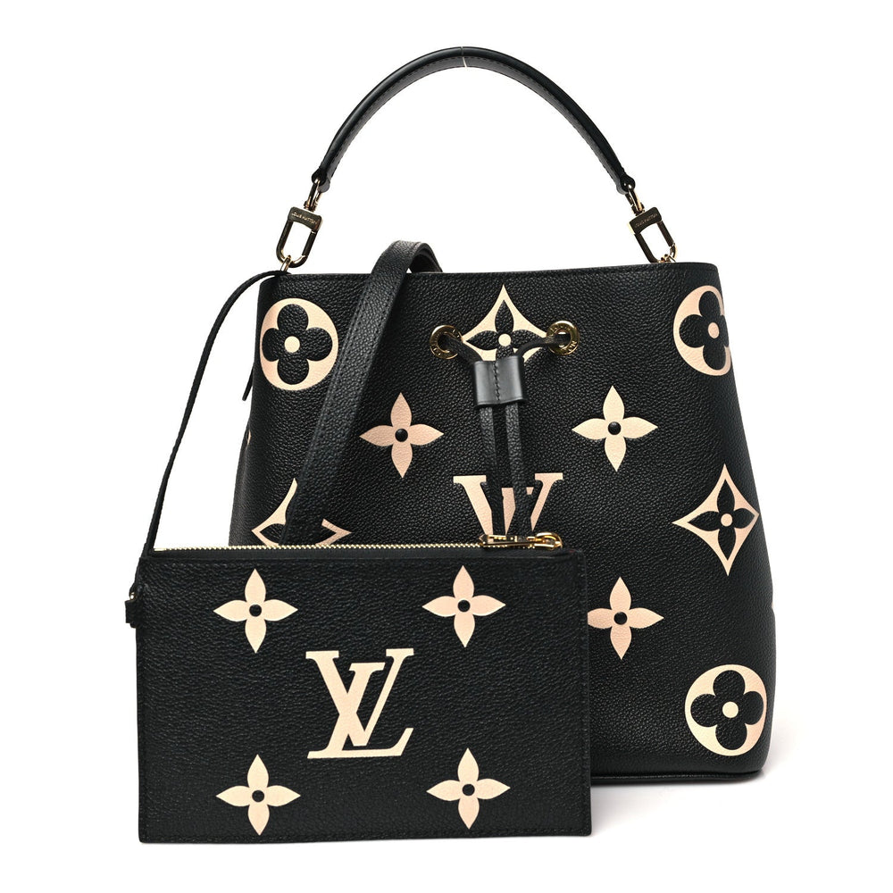 Louis Vuitton Neonoe MM Black Beige Empreinte Monogram Giant image 3