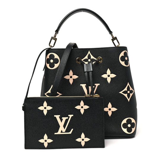 Louis Vuitton Neonoe MM Black Beige Empreinte Monogram Giant image 3