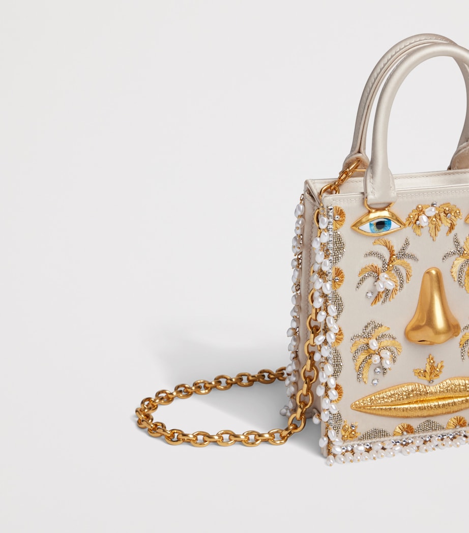Schiaparelli Mini Satin Face Top Handle Bag Ivory – PRELOOV