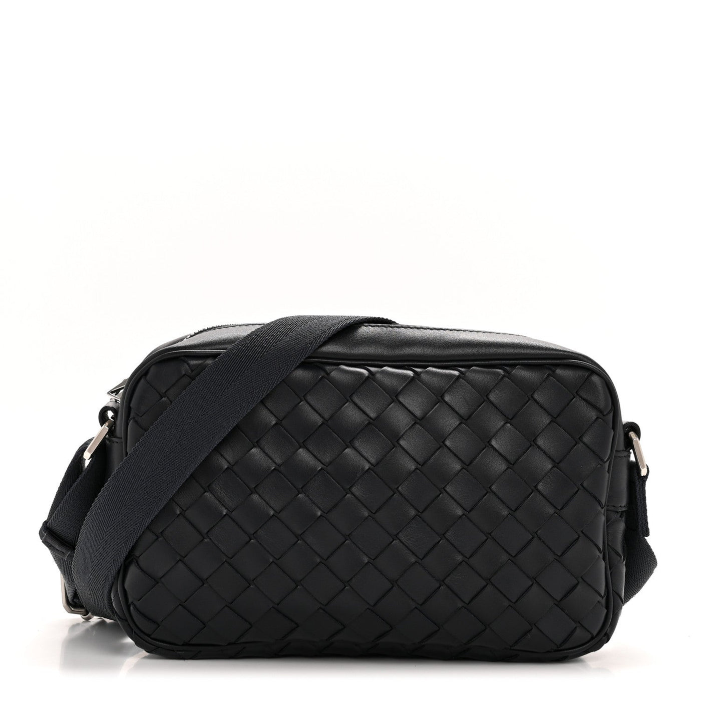 Bottega Veneta Calfskin Intrecciato Small Camera Bag Navy 2026 PRELOOV